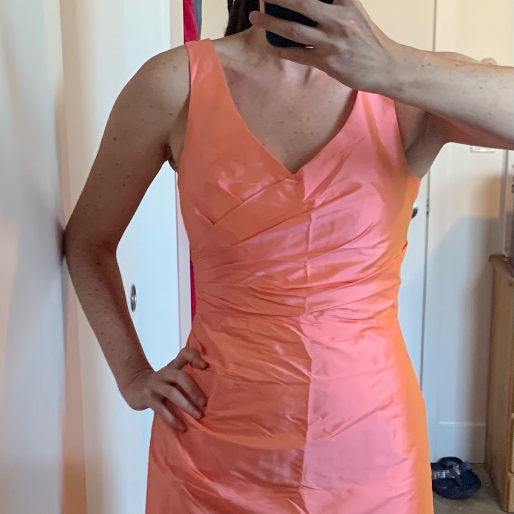 ALFRED SUNG Coral Pink Wedding Dress